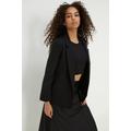 Womens Turnback Cuff Blazer