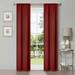 2 Pcs Thermal Insulated Grommet Solid Blackout Curtains 26 x84 Sangria