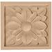 Ekena Millwork Flower 3 1/2"H x 3 1/2"W x 3/4"D Rosette Applique Wood in Brown | 3.5 H x 3.5 W x 0.75 D in | Wayfair ROS03X03DGCH