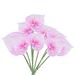 Uxcell 13 Artificial Anthurium Lily Flowers Floral Arrangements Bouquet Decor Fuchsia White 10 Pack