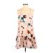 d.RA Casual Dress - A-Line: Pink Floral Dresses - Women's Size X-Small