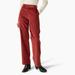 Dickies Women's Halleyville Regular Fit Wide Leg Corduroy Pants - Fired Brick Size 14 (FPR08)