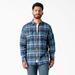 Dickies Men's Flex Long Sleeve Flannel Shirt - Navy Blue/multi Plaid Size S (WL650)