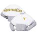 Women's Spirit Jersey White West Virginia Mountaineers Heather Block Cropped Long Sleeve T-Shirt