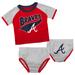 Newborn Red/Heather Gray Atlanta Braves Little Slugger Two-Pack Bodysuit Set