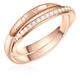 Lulu & Jane - Ring Love Sterling Silber Zirkonia in Roségold Ringe Damen