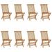 Anself 8 Piece Garden Chairs Teak Wood Folding Outdoor Dining Chair Set for Patio Backyard Poolside Outdoor Furniture 18.1 x 24.4 x 35.4 Inches (W x D x H)