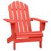 Anself Patio Adirondack Chair Solid Fir Wood Red