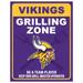 Minnesota Vikings 13" x 20" Grill Zone Metal Sign