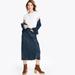 Nautica Women's Printed Satin Slip Skirt Stellar Blue Heather, XS