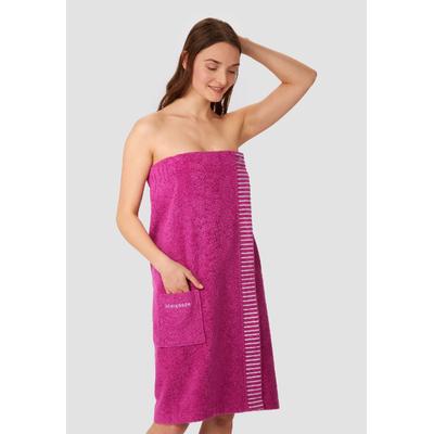 Kilt SCHIESSER "Rom aus weicher Baumwolle, saugstark und 3-fach weitenverstellbar", pink (fuchsia), L:80cm, Frottier, Hausmäntel, MADE IN GREEN by OEKO-TEX Image