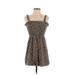 LA Hearts Casual Dress - Mini: Brown Animal Print Dresses - Women's Size Small