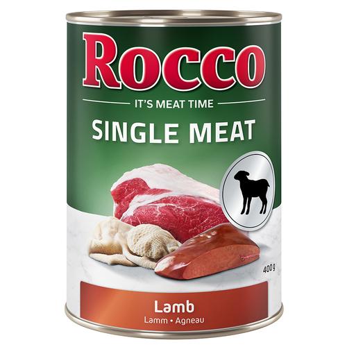 6x400 g Rocco Single Meat Hundenassfutter Lamm