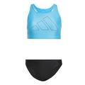 adidas Women's Big Bars Bikini Badeanzug, Blue Burst/Black, 40