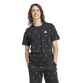 adidas Men's Seasonal Essentials Monogram Graphic Tee T-Shirt, Black, 3XL