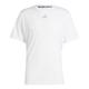 adidas Men's HIIT Workout 3-Stripes Tee T-Shirt, White, M