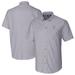 Men's Cutter & Buck Charcoal Texas Longhorns Alumni Logo Stretch Oxford Short Sleeve Button-Down Shirt