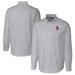 Men's Cutter & Buck Charcoal Oklahoma Sooners Alumni Logo Stretch Oxford Stripe Long Sleeve Button-Down Shirt