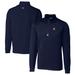 Men's Cutter & Buck Navy Auburn Tigers Alumni Logo Traverse Stretch Quarter-Zip Pullover Top