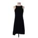 HD in Paris Casual Dress - A-Line Crew Neck Sleeveless: Black Print Dresses - Women's Size 00