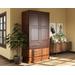 100% Solid Wood Metro 2-Door Wardrobe with Raised Panel Doors, Mocha - Palace Imports 7103D