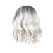 QUYUON Women Wigs Clearance Hair Replacement Wigs Curly Black Wigs for Black Women Straight Hair Type Q479 Synthetic Wig Wavy Wigs Woman Long Straight Wig gray Wigs