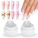 AIMEILI Solid Extension Nail Gel 2pcs Clear Nail Extension Gel Solid Sculpture Gel Hard Gel for Nails Nail Carving Gel Rhinestones Glue Gel Nail DIY Charms Gel 30ml-001