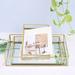 NUZYZ Rectangle Makeup Storage Tray Organizer Glass Plate Jewelry Display Holder Decor