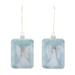 Grozda The Holiday Aisle® No Pattern Holiday Shaped Ornament Glass in Blue/White | 5.25 H x 3.5 W x 1.5 D in | Wayfair