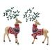 The Holiday Aisle® Mistletoe Antler Deer Figurine Set of 2 Resin | 14.75 H x 9.25 W x 2.5 D in | Wayfair 28A3039F383F40D5A480C01AA6AD35D2