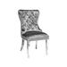 Rosdorf Park Fynley Tufted Velvet Parsons Chair Dining Chair Wood/Upholstered/Velvet in Gray/Black | 39 H x 20 W x 25 D in | Wayfair