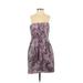 BCBGMAXAZRIA Casual Dress - Mini: Purple Dresses - Women's Size 8