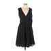 Vivienne Tam Casual Dress - Wrap: Black Polka Dots Dresses - Women's Size X-Large