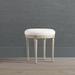 Etienne Swivel Stool - French Linen with Ivory Linen - Frontgate