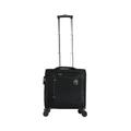 RMW Laptop Bag with Wheels Lightweight Pilot Case Mens Carry On Suitcase Travel Laptop Case Rolling Briefcase Women Computer Trolley Overnight Luggage Cabin Bag for Trip Business (Black)