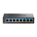 D-Link DMS-108 8-Port 2.5G Multi-Gigabit Unmanaged Desktop Switch with eight 2.5 Gigabit Ports, Fanless, Low Profile, Compact, Metal Housing, QoS, Plug and Play