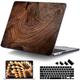 DONGKE Compatible with M3 MacBook Air 15 inch Case 2024 2023 A3114 A2941 M2 Retina Display Touch ID, Plastic Hard Case & Keyboard Skin & Screen Protector for MacBook Air 15.3" - Wood Grain