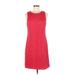 Vince Camuto Casual Dress - Shift: Red Jacquard Dresses - Women's Size 8