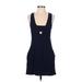 Feel the Piece Terre Jacobs Casual Dress - Mini Plunge Sleeveless: Blue Print Dresses - Women's Size X-Small