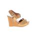 COCONUTS by Matisse Wedges: Tan Print Shoes - Women's Size 9 - Open Toe