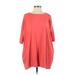 Gap Casual Dress - Shift Crew Neck 3/4 sleeves: Pink Print Dresses - Women's Size Small Petite