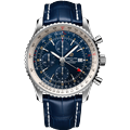 Breitling Watch Navitimer 1 Chronograph GMT 46 Croco Tang Type - Blue