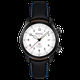 Bremont Watch MBII Custom DLC White Dial with Titanium Barrel & Open Case Back - Black with Blue Stitch Leather Pin Buckle