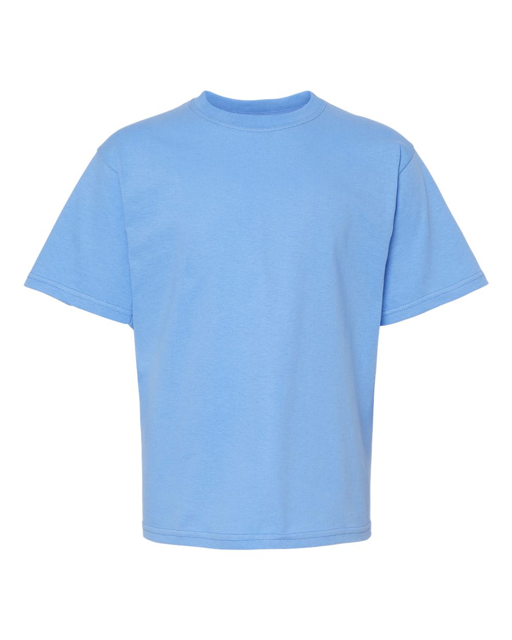 M&O MO4850 Youth Gold Soft Touch T-Shirt in Carolina Blue size Small | Cotton 4850