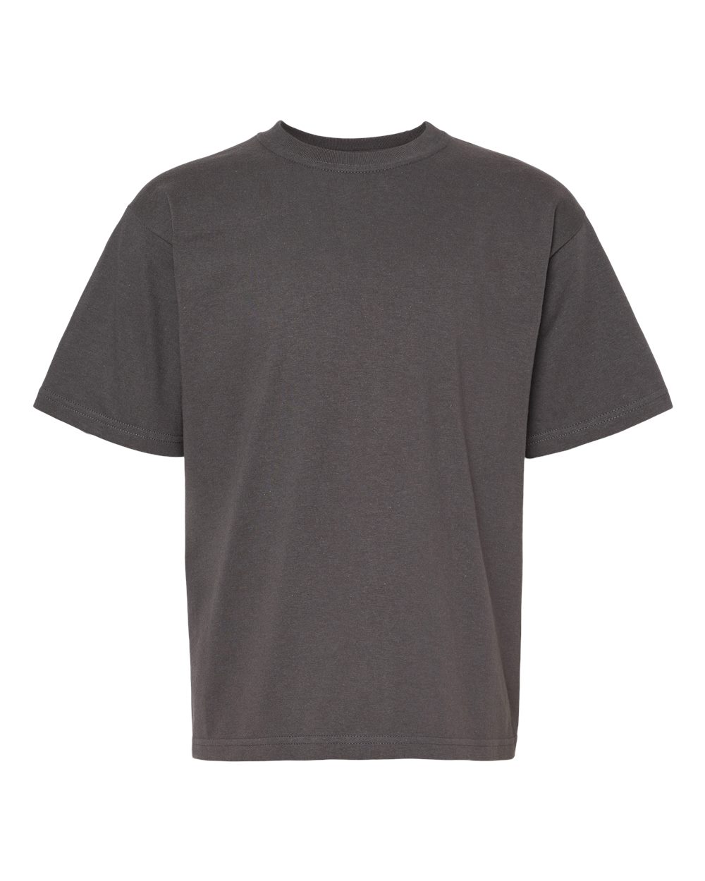 M&O MO4850 Youth Gold Soft Touch T-Shirt in Charcoal size Medium | Cotton 4850