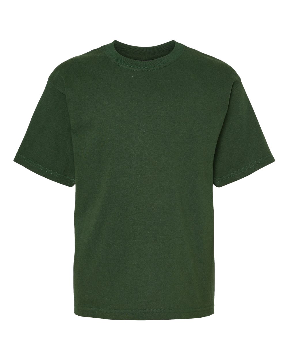 M&O MO4850 Youth Gold Soft Touch T-Shirt in Forest Green size Medium | Cotton 4850