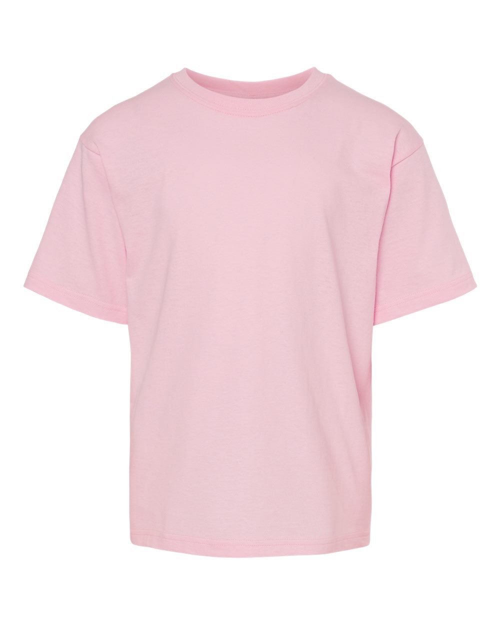 M&O MO4850 Youth Gold Soft Touch T-Shirt in Light Pink size Medium | Cotton 4850