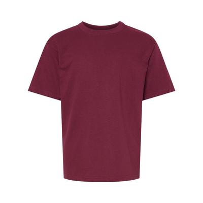 M&O MO4850 Youth Gold Soft Touch T-Shirt in Maroon size XL | Cotton 4850