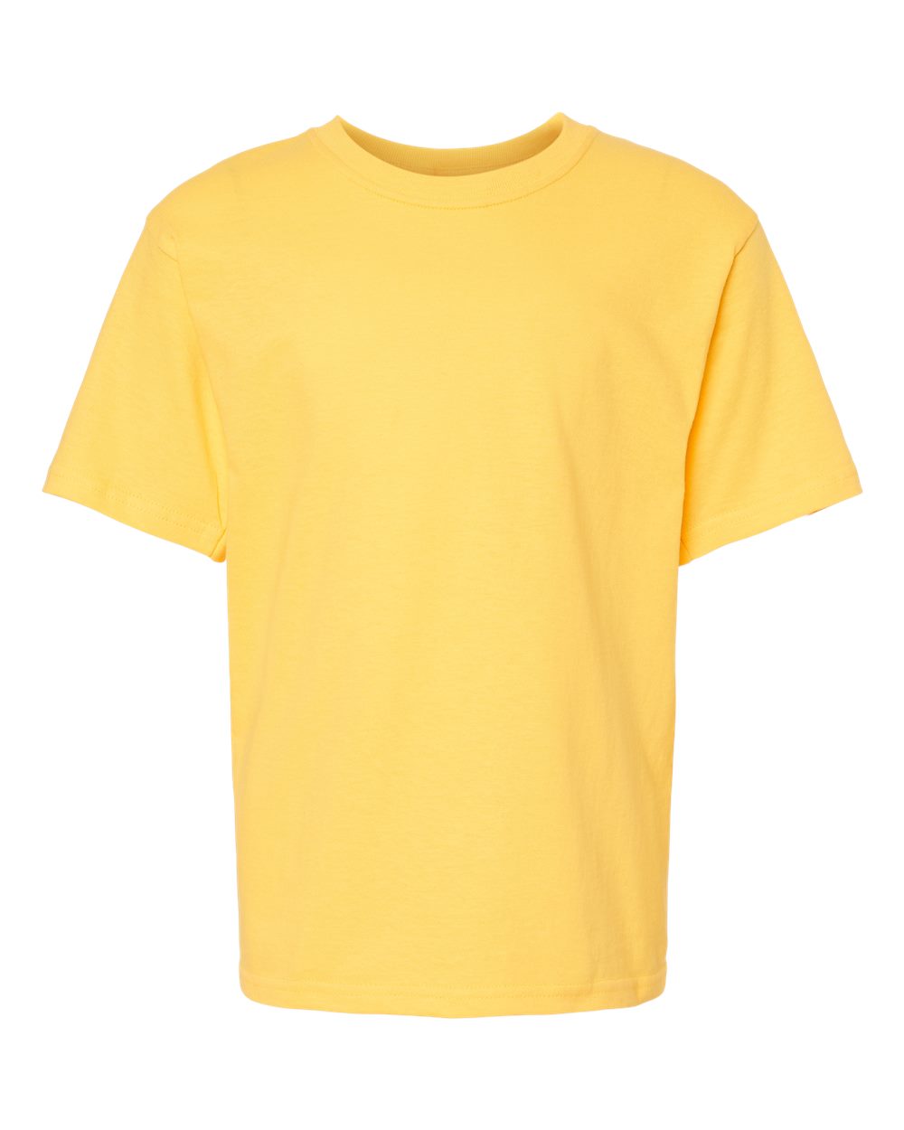 M&O MO4850 Youth Gold Soft Touch T-Shirt in Yellow size XS | Cotton 4850