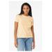 Bella + Canvas 6400CVC Women's Relaxed Heather CVC Short-Sleeve T-Shirt in Soft Cream size Small | Ringspun Cotton B6400CVC